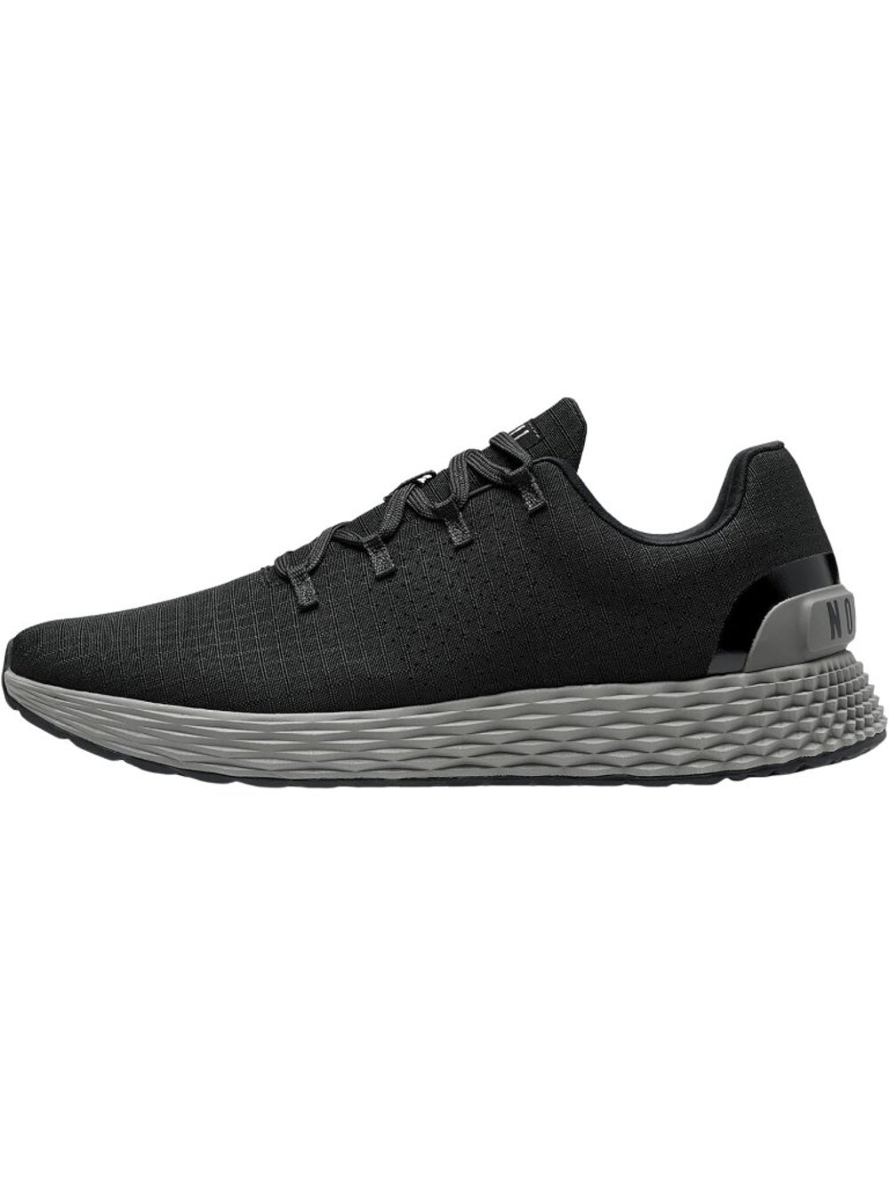 Nobull Men's Jet Black Ash Round Toe Allday 365 Ripstop Athletic Sneakers Shoes